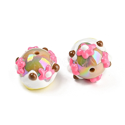 Hand Painted Acrylic with Enamel Beads MACR-K354-24-1