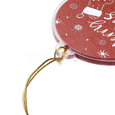 Christmas Theme Acrylic Pendant Decoration HJEW-G021-01C-1
