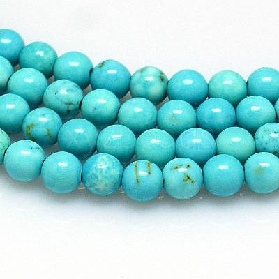1 Strand Natural Howlite Beads Strands X-TURQ-G103-6mm-01-1