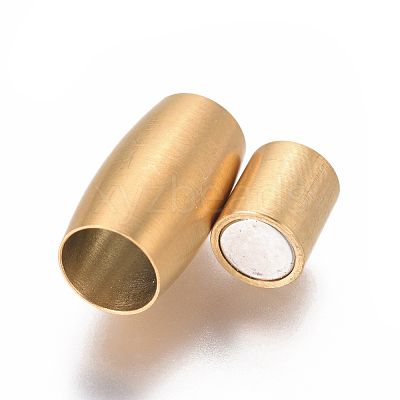 304 Stainless Steel Magnetic Clasps with Glue-in Ends STAS-F227-51A-G-1