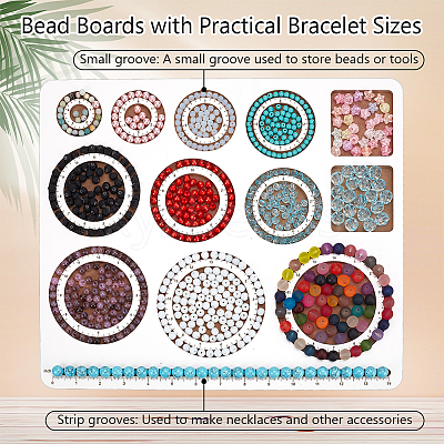 Wooden Bead Design Boards WOOD-WH0042-26A-1