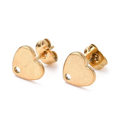 Ion Plating(IP) 304 Stainless Steel Stud Earring Findings LS-STAS-I183-07A-07G-1