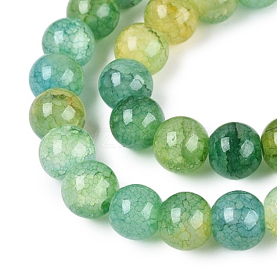 Baking Paint Crackle Glass Beads Strands GLAA-Q106-03A-20-1