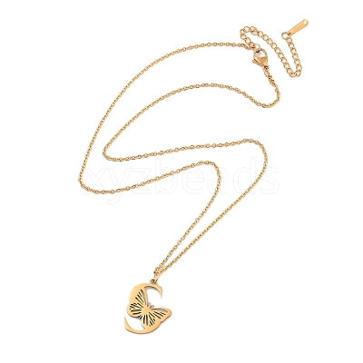 PVD Vacuum Plating 201 Stainless Steel Necklaces NJEW-R267-01S-G-1