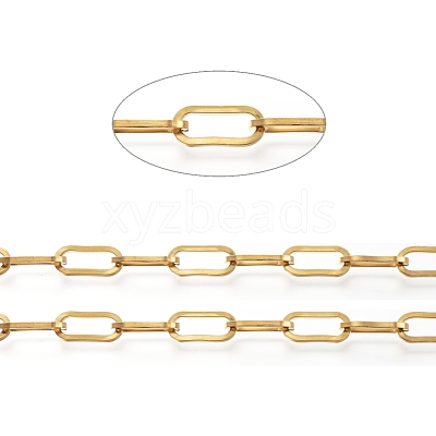 Ion Plating(IP) 304 Stainless Steel Paperclip Chains CHS-D030-02G-1