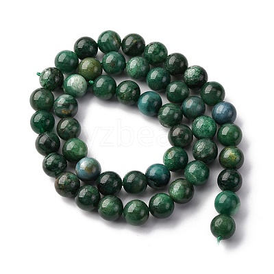Natural Fuchsite Beads Strands G-K393-A02-8mm-1