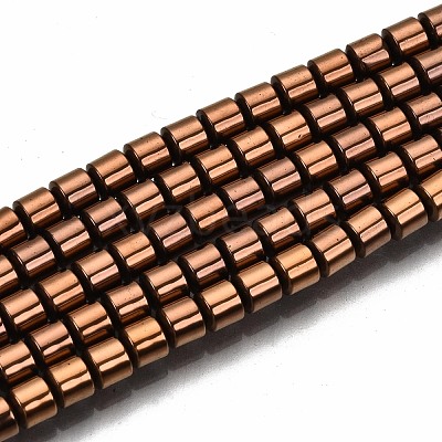 Electroplate Non-magnetic Synthetic Hematite Beads Strands G-T114-61-R-1