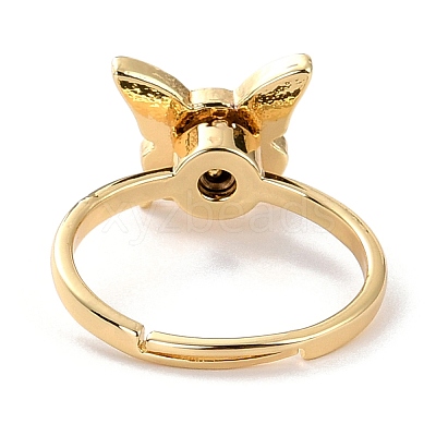 Butterfly Fidget Ring for Anxiety Stress Relief RJEW-P024-01D-1