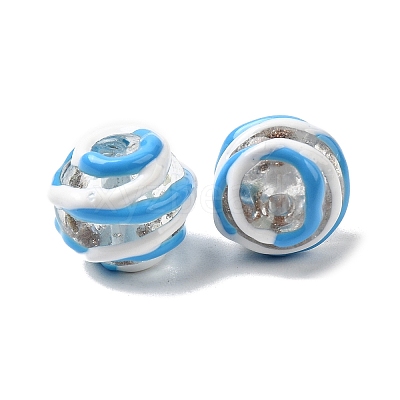 Handmade Gold Sand Enamel Lampwork Beads LAMP-B035-03A-1