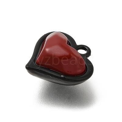 Red and Black Double Screen Alloy Pendants FIND-Z067-01B-08-1