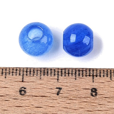 Natural White Jade European Beads G-Q607-01A-01-1
