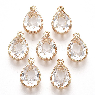 Transparent Glass Pendants GLAA-R212-11D-1