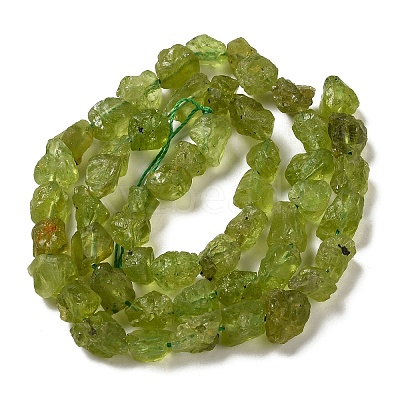 Raw Rough Natural Olive Quartz Beads Strands G-I283-G07-02-1