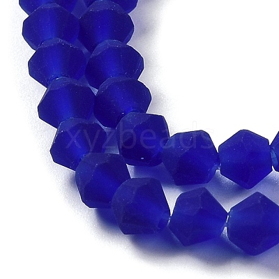 Imitate Austrian Crystal Frosted Glass Beads Strands GLAA-F029-TM4mm-B06-1