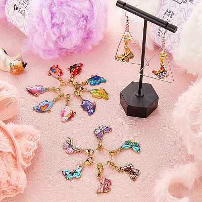 Alloy Enamel Pendant Decoration HJEW-SW00027-01-1