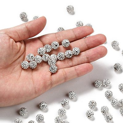 Pave Disco Ball Beads X1-RB-A130-10mm-9-1