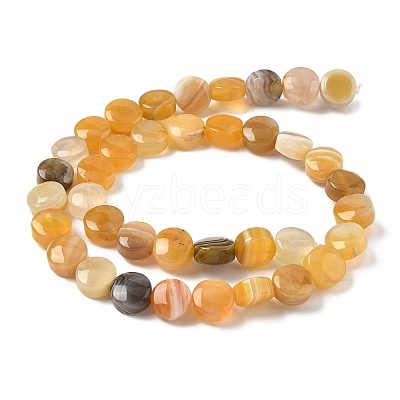 Natural Yellow Botswana Agate Beads Strands G-F790-H04-01-1
