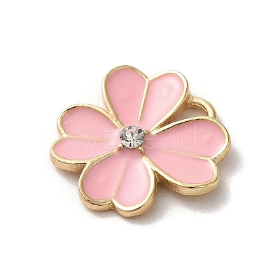 Flower Alloy Enamel Pendants ENAM-A007-04KCG-01-1
