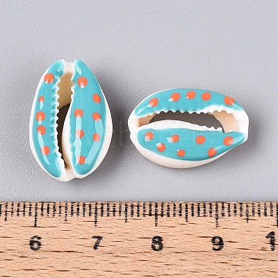 Natural Cowrie Shell Beads SSHEL-N034-35-04-1