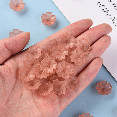 Transparent Frosted Acrylic Bead Caps MACR-S371-04A-763-1
