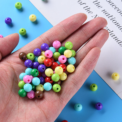 Opaque Acrylic Beads MACR-S370-C8mm-M2-1