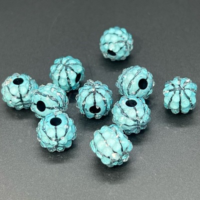 Opaque Acrylic Beads SACR-WH0008-028F-1
