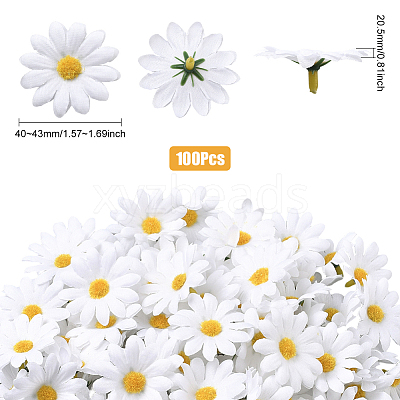 100Pcs Cloth Artificial Sunflower DIY-SP0005-96B-1