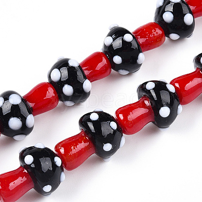 Handmade Lampwork Beads Strands LAMP-N024-09A-1