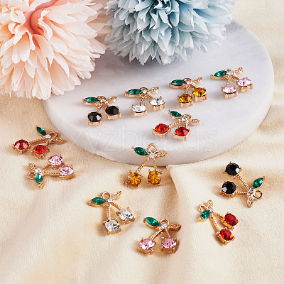 Alloy Rhinestone Pendants ALRI-TA0001-03G-1