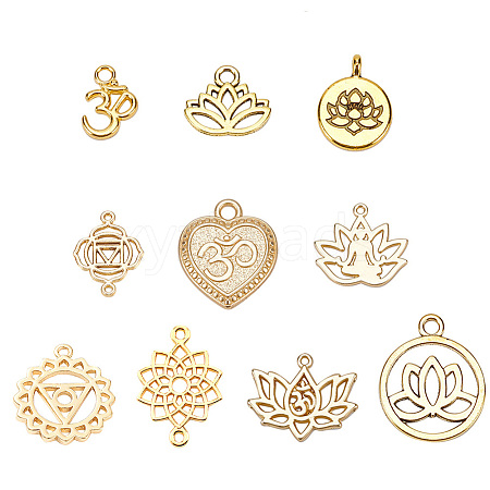 SUNNYCLUE Yoga Theme Alloy Pendants PALLOY-SC0002-87-1