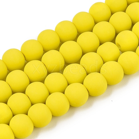 Opaque Glass Beads Strands GLAA-T032-P8mm-MD10-1