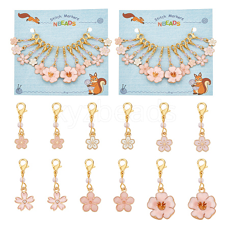 Flower Stitch Markers HJEW-AB00275-1