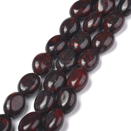 Natural Brecciated Jasper Bead Strands G-Z006-A10-1