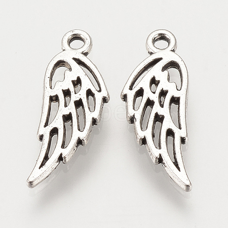 Tibetan Style Alloy Charms TIBEP-S315-02AS-RS-1