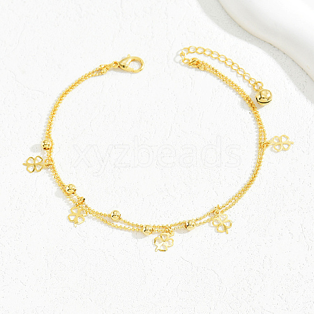 Gold Plated Brass Beads Anklets YN6291-1-1