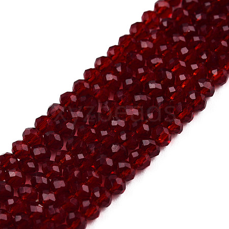 Transparent Glass Beads Strands X-GLAA-R200-C20-1