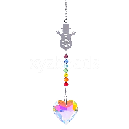 Faceted Heart Glass Suncatchers PW-WGADEF4-03-1