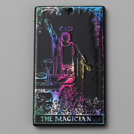 Printed Acrylic Pendants OACR-WH0036-23G-1