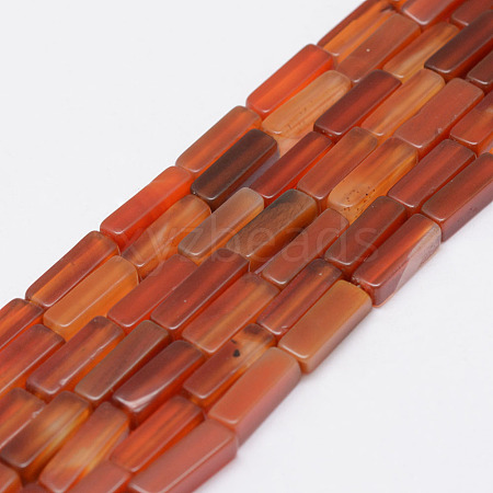 Natural Red Agate/Carnelian Beads Strands G-F402-12-1