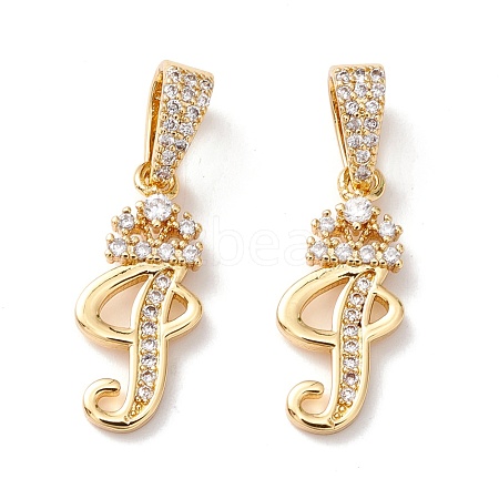 Eco-Friendly Brass Micro Pave Cubic Zirconia Pendants KK-K265-01G-I-1