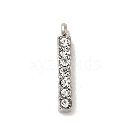 304 Stainless Steel Rhinestone Pendants STAS-S131-09P-1