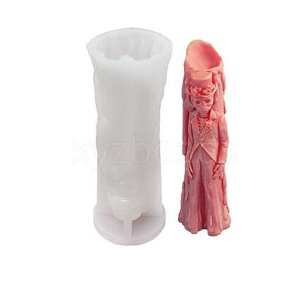 DIY Halloween Theme Ghost Bridegroom-shaped Candle Making Silicone Statue Molds LS-DIY-D057-06A-1