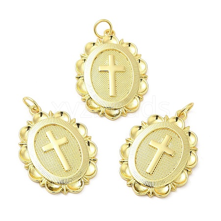 Brass Pendants KK-Z028-12G-1