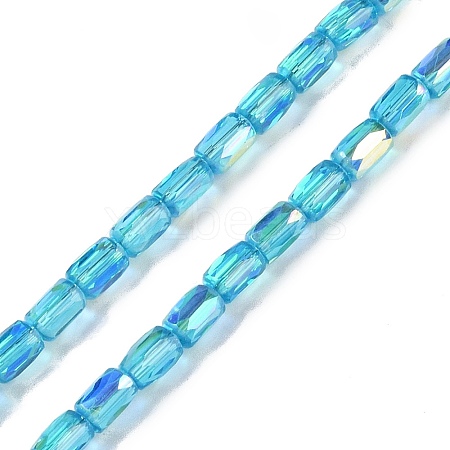 Electroplate Glass Beads Strands GLAA-Q101-02A-AB02-1