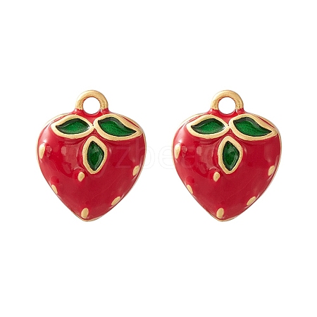 2Pcs Brass Enamel Charms KK-YW0001-70-1