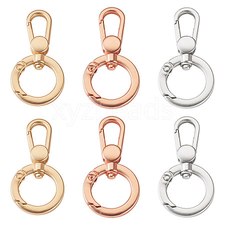 6Pcs 3 Colors Alloy Swivel Clasps FIND-TADJ0001-15-1