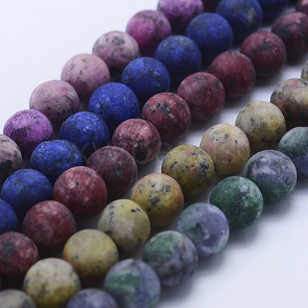 Natural Larvikite Beads Strands G-F545-A-1