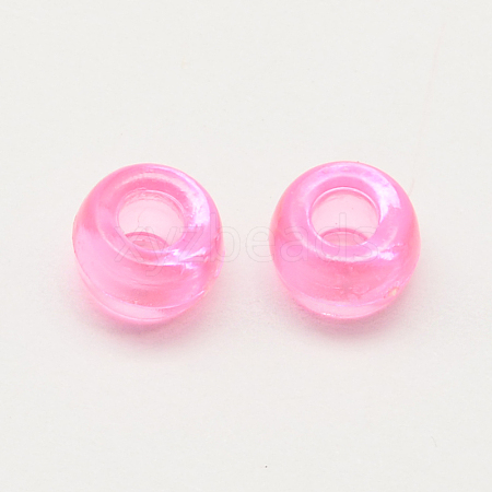 Transparent Acrylic European Beads MACR-Q156-02G-A-1