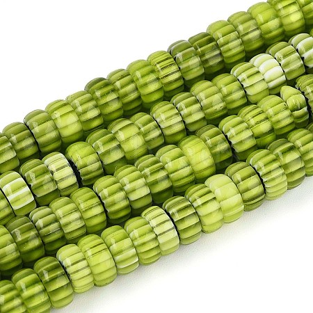 Handmade Millefiori Glass Beads Strands LAMP-T021-27B-07-1