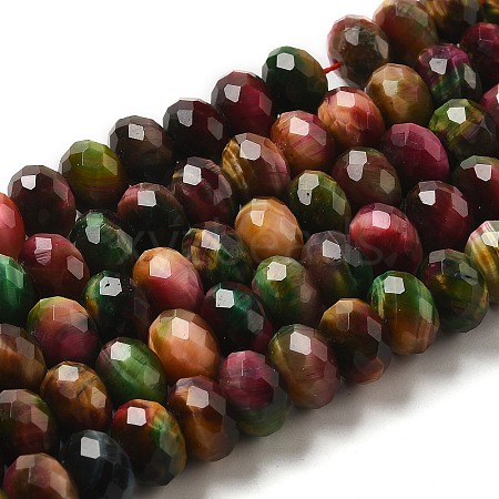 Natural Rainbow Tiger Eye Beads Strands G-NH0002-D03-04-1